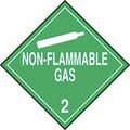 Accuform DOT PLACARD HAZARD CLASS 2  GASES MPL201RM10 MPL201RM10